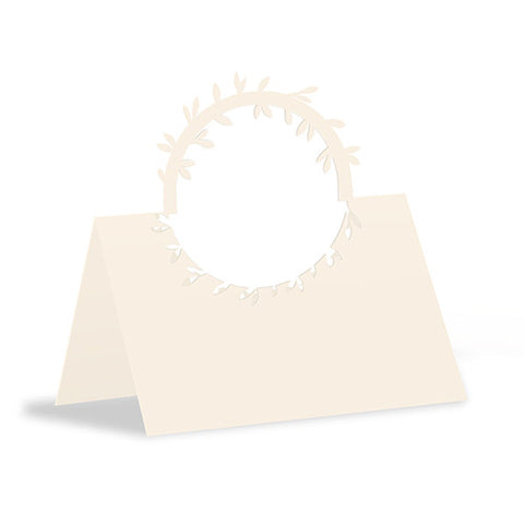 Laser Expressions Wreath Folded Place Card Lavender