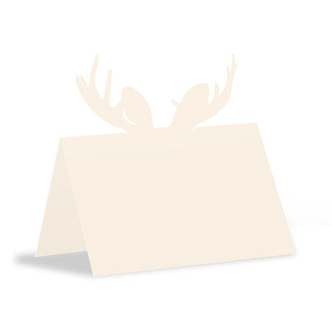 Laser Expressions Moose Antlers Folded Place Card Pastel Pink