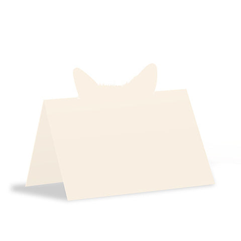 Laser Expressions Fox Ears Folded Place Card Black