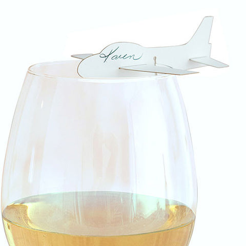 Laser Expressions Airplane Die Cut Card Black