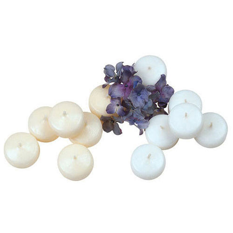 Round Floating Candles Regular White