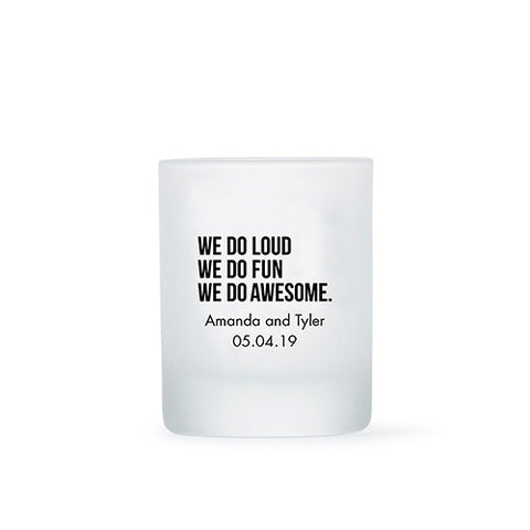 Frosted Glass Votive or Tea Light Candle Holder