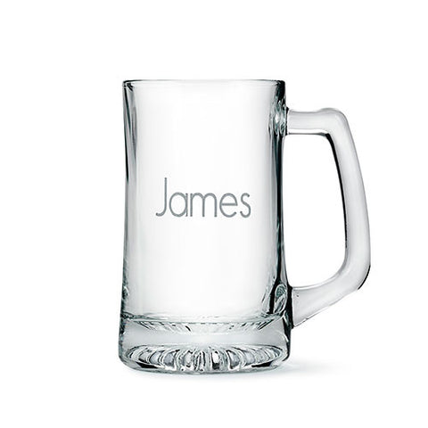 Engraved Glass Beer Mugs Gift for Men