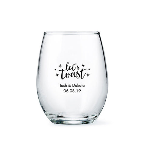Small Personalized Stemless Wine Glass