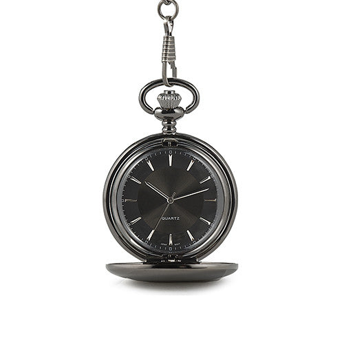 Satin Gunmetal Pocket Watch