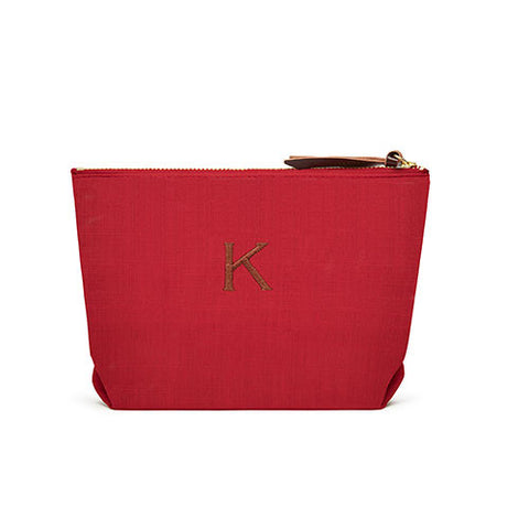 Napa Linen Cosmetic Bag - Red