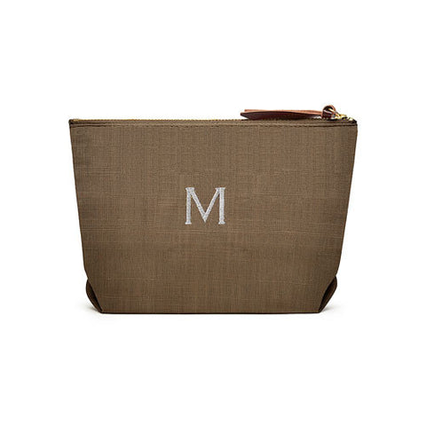 Napa Linen Cosmetic Bag - Dark Olive