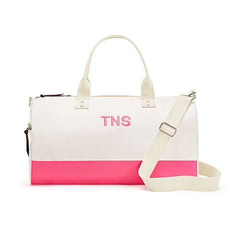 Off We Go Canvas Weekend Bag - Pink Candy