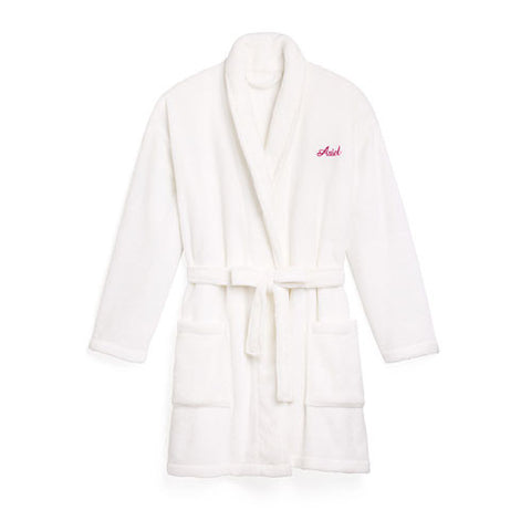Cozy Fleece Robe - White
