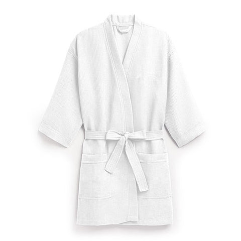 Waffle Kimono Robe - White