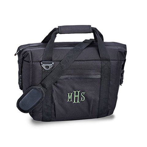 Personalized 12 Pack Black Beer Cooler Bag