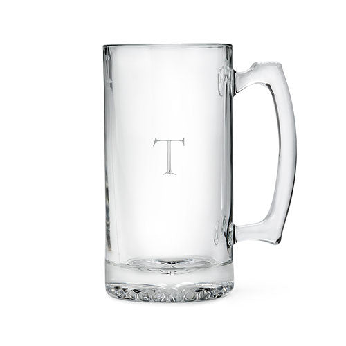 Etched Glass 25 oz Beer Mug