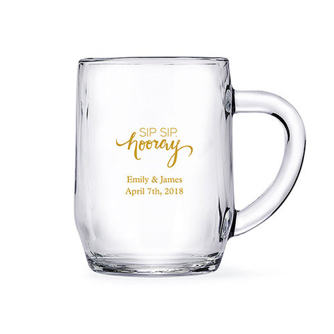 Clear Glass Coffee Mugs - Personalized