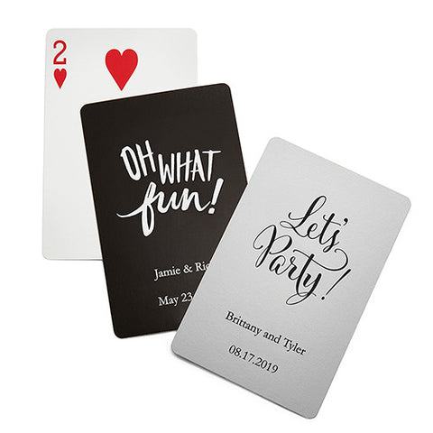 Personalized Foil Stamped Playing Cards White