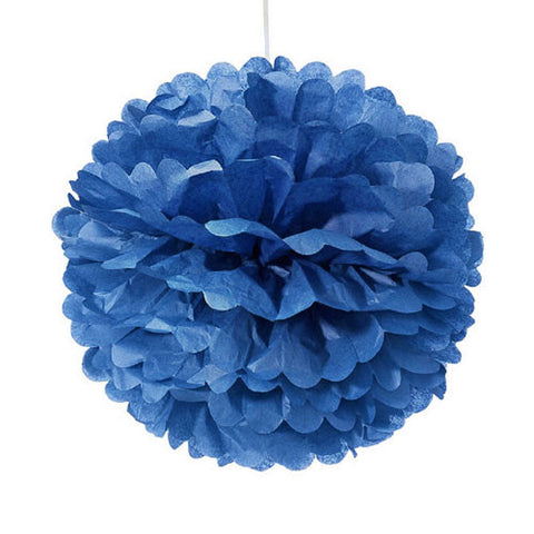 Small Paper Pom Pom - Royal Blue