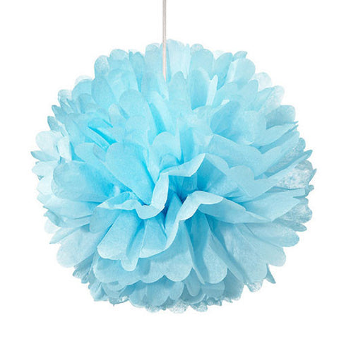 Small Paper Pom Pom - Blue