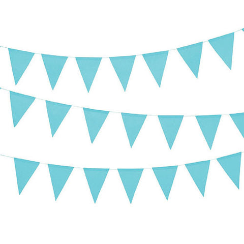 Paper Pennant Banner - Robin's Egg Blue