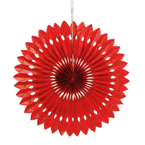 Paper Pinwheel Decor - Red