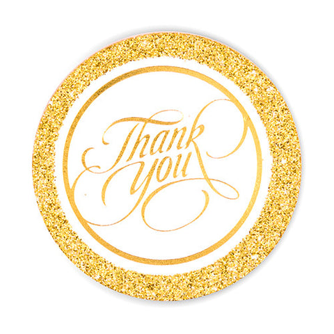 Glitter Thank You Tags