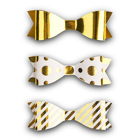 Medium Assorted Metallic Gold Paper Bows