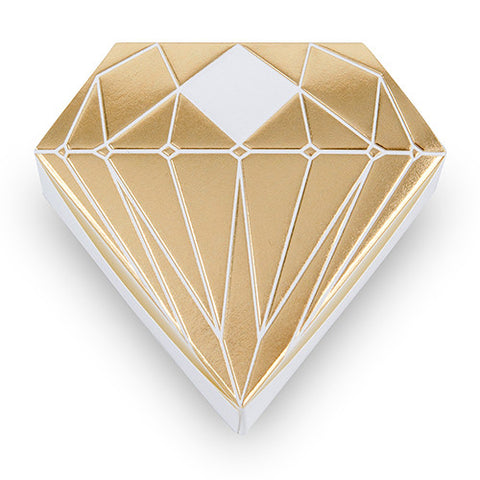 Diamond Favor Box with Metallic Gold