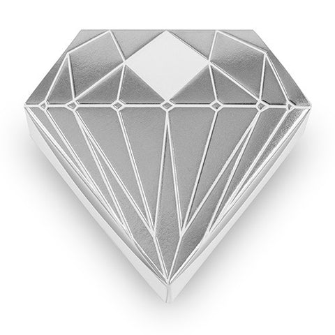 Diamond Favor Box with Metallic Silver