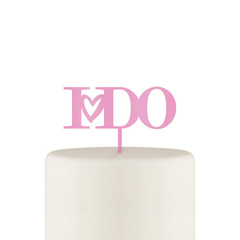 I Do Acrylic Cake Topper - Dark Pink