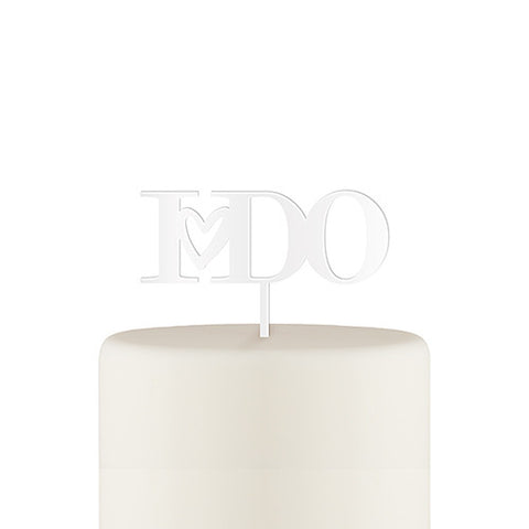 I Do Acrylic Cake Topper - White