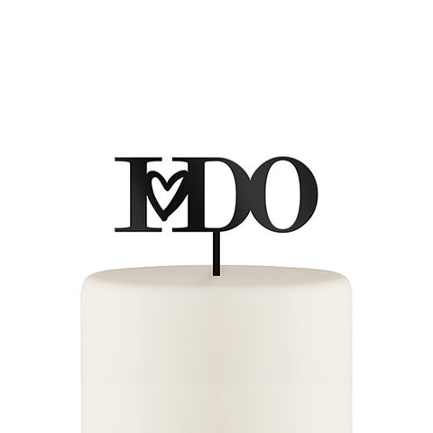 I Do Acrylic Cake Topper - Black