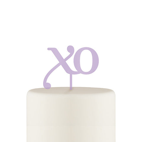XO Acrylic Cake Topper - Lavender