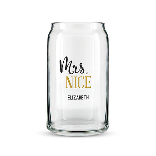 Can Shaped Glass Personalized - Mrs. Nice Printing