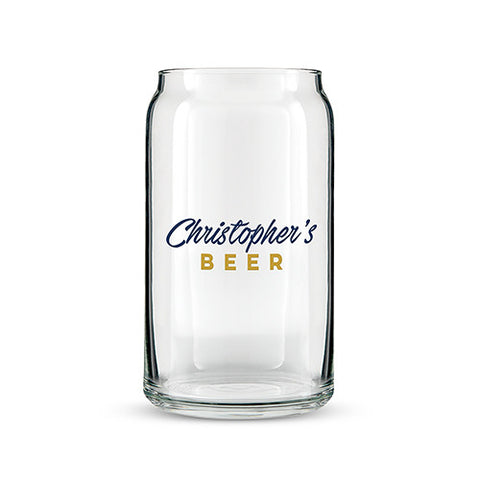 Beer Can Shaped Glass Personalized - Casual Printing