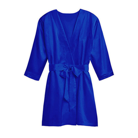 Silky Kimono Robe - French Blue Large