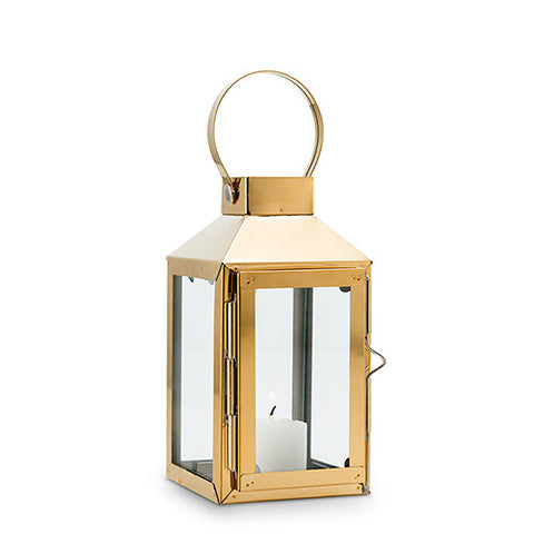 Small Decorative Candle Lantern - Gold