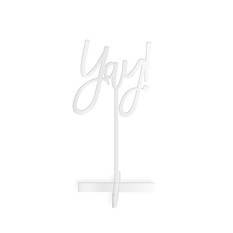 Yay! Acrylic Sign - White