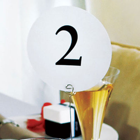 Round Table Number Cards Numbers 13-24