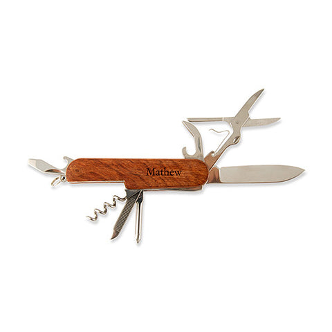 Rose Wood Handle Multi-Functional Knife