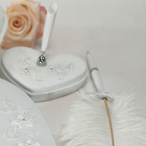 Floral Fantasy Heart Shaped Pen Set