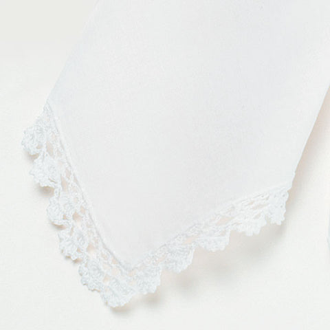Plain with Crocheted Border Handkerchief