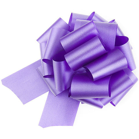 Colored Poly Ribbon Pull Bows Large Lavender