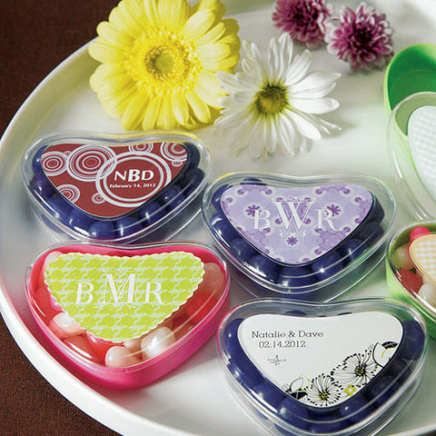Clear Heart Shaped Favor Box Sweet Candy Container Crystal Clear