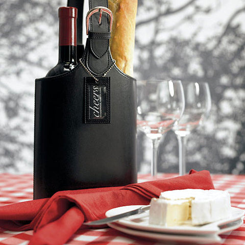 2 Section Wine Carry Bag - Black