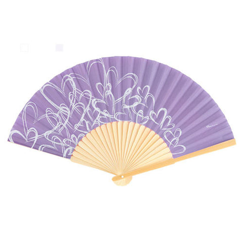Contemporary Hearts Fan - Lavender