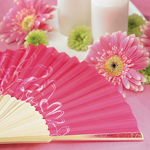 Contemporary Hearts Fan - Fuchsia