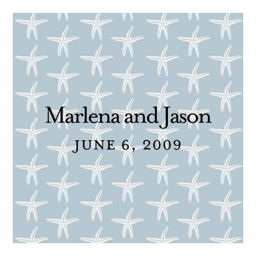 Starfish Background Favor - Place Cards Sunflower