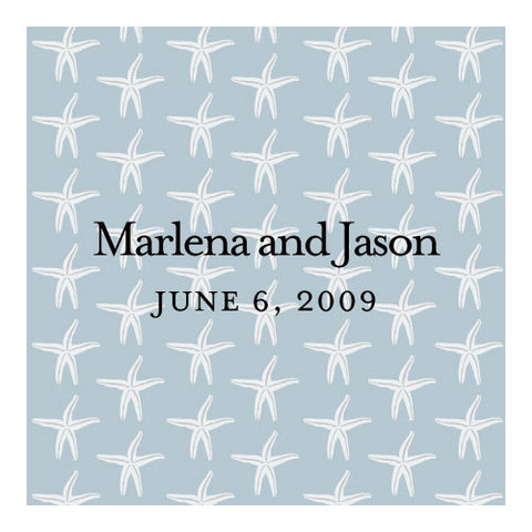 Starfish Background Favor - Place Cards Powder Blue