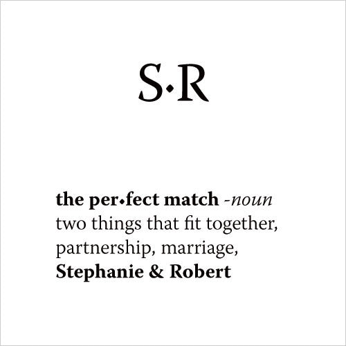 "The Perfect Match" Dictionary Cards Lavender
