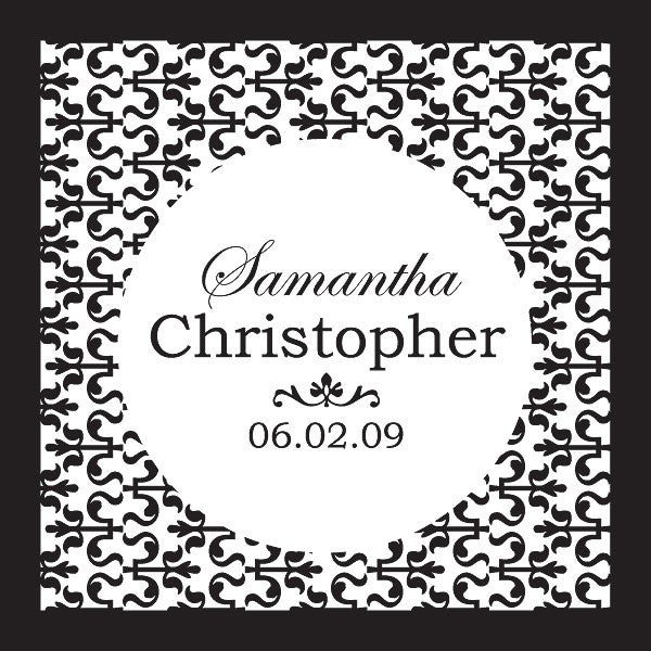Ornamental Black Pattern Favor - Place Cards