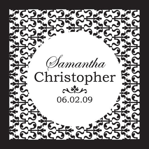 Ornamental Black Pattern Favor - Place Cards