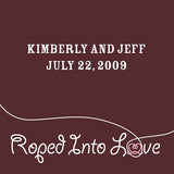Western "Roped into Love" Favor / Place Cards Lavender